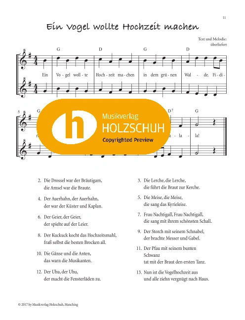 Ein Vogel wollte Hochzeit machen